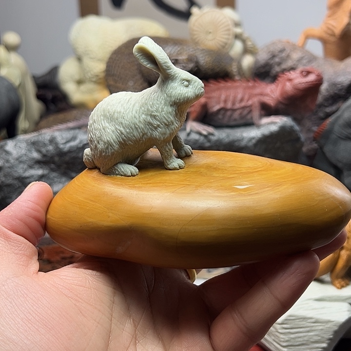 东北石松花石摆件