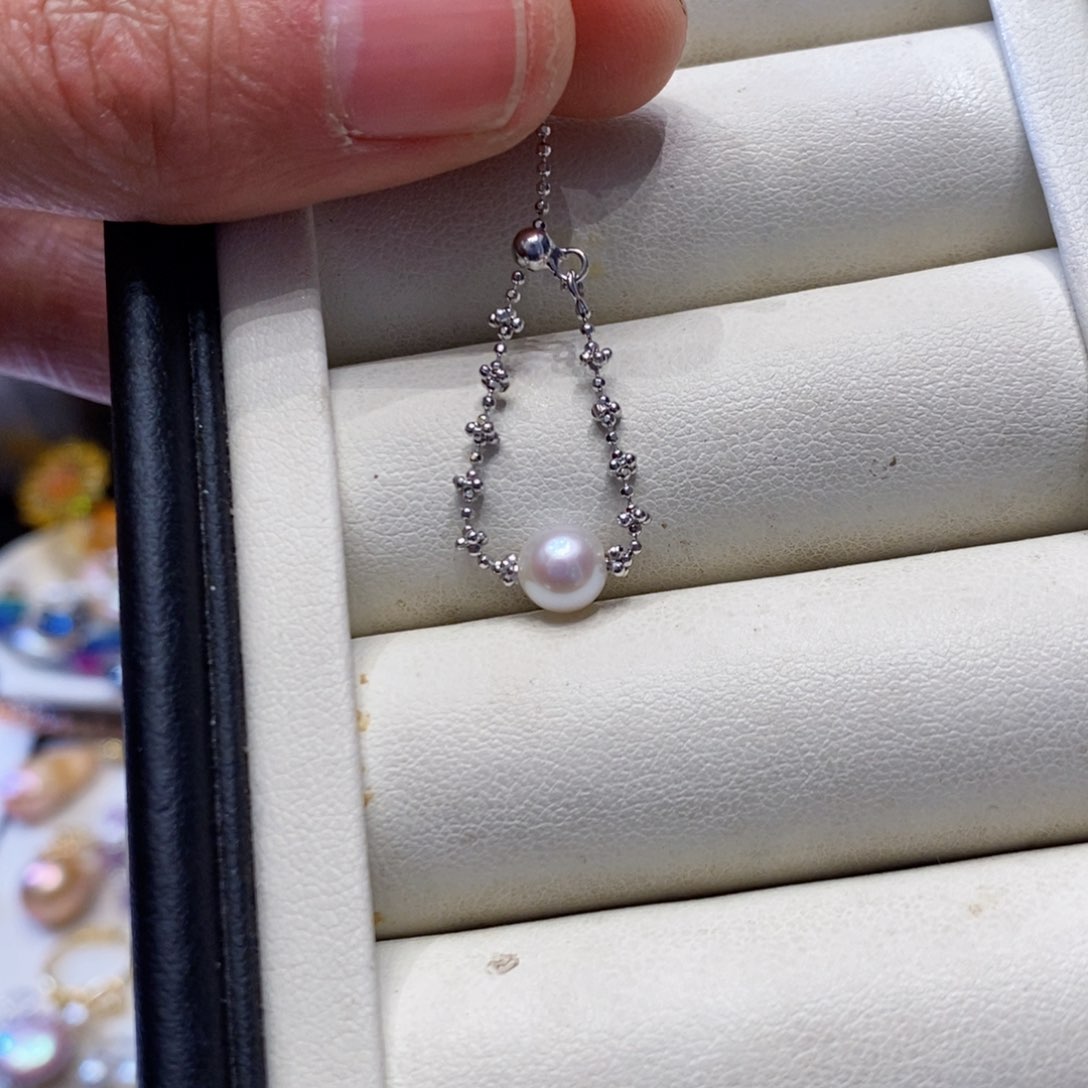 淡水珍珠戒指银S925镶嵌