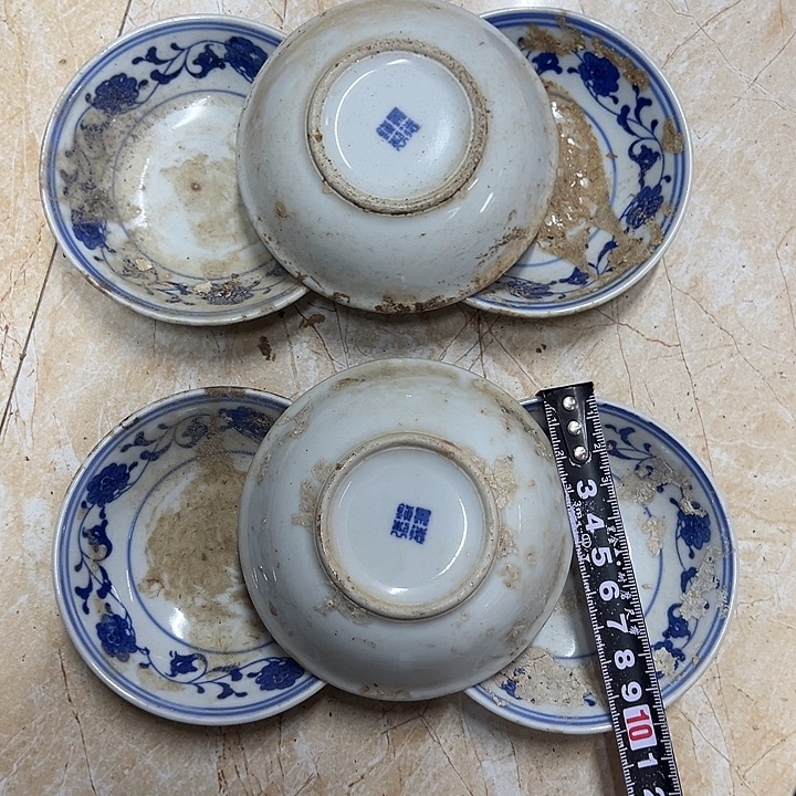 陶摆件6个芙蓉花10厘米味叠