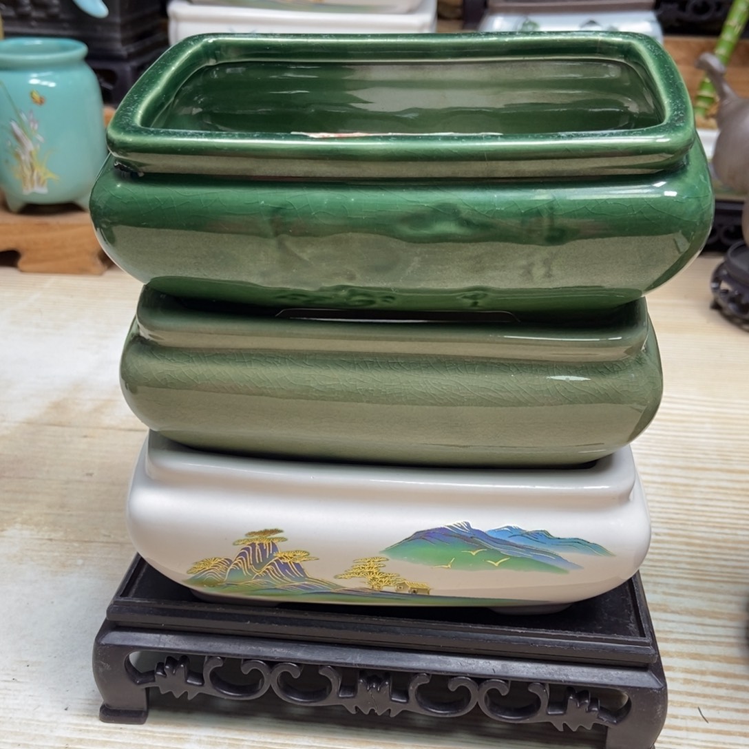 瓷片陶瓷花盆陶瓷艺术