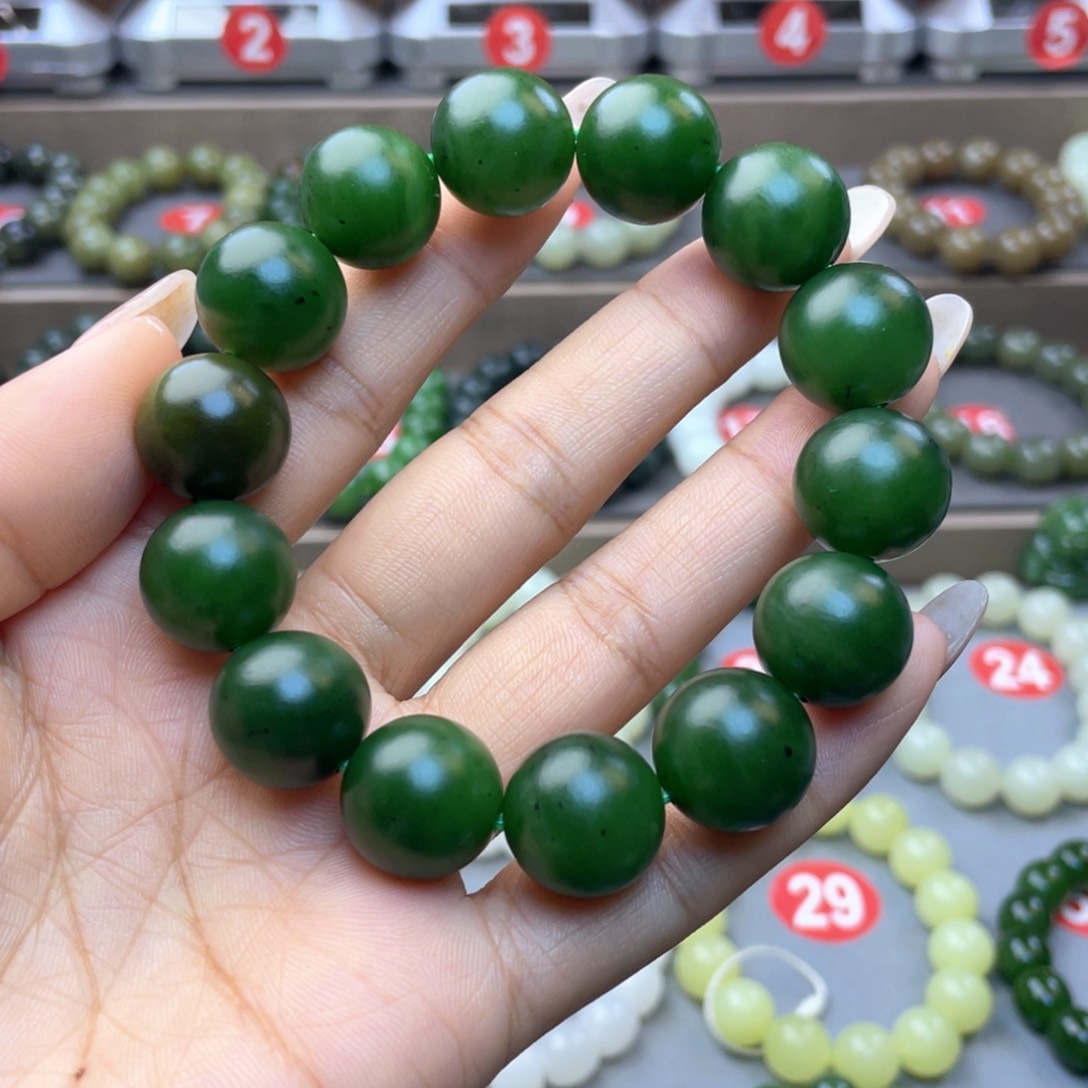 和田玉手串未镶嵌风*起