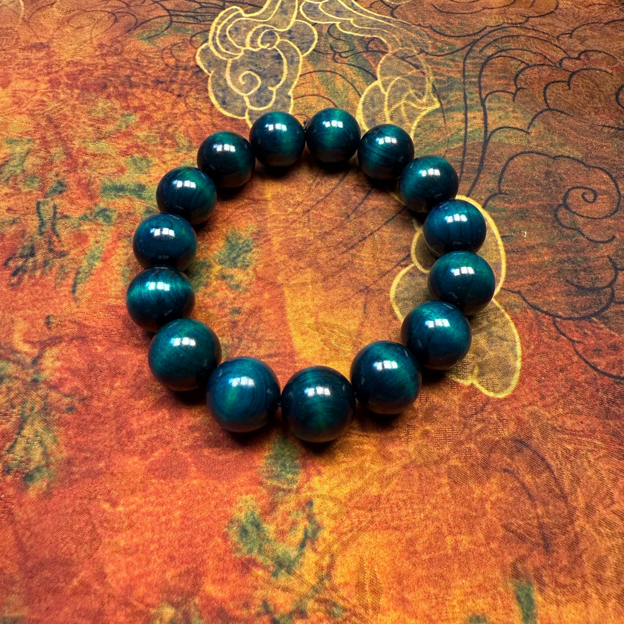 A088猫眼琥珀木单圈-无礼盒