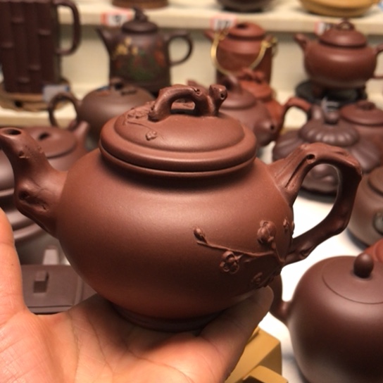 紫砂茶壶格*报春紫砂底槽清