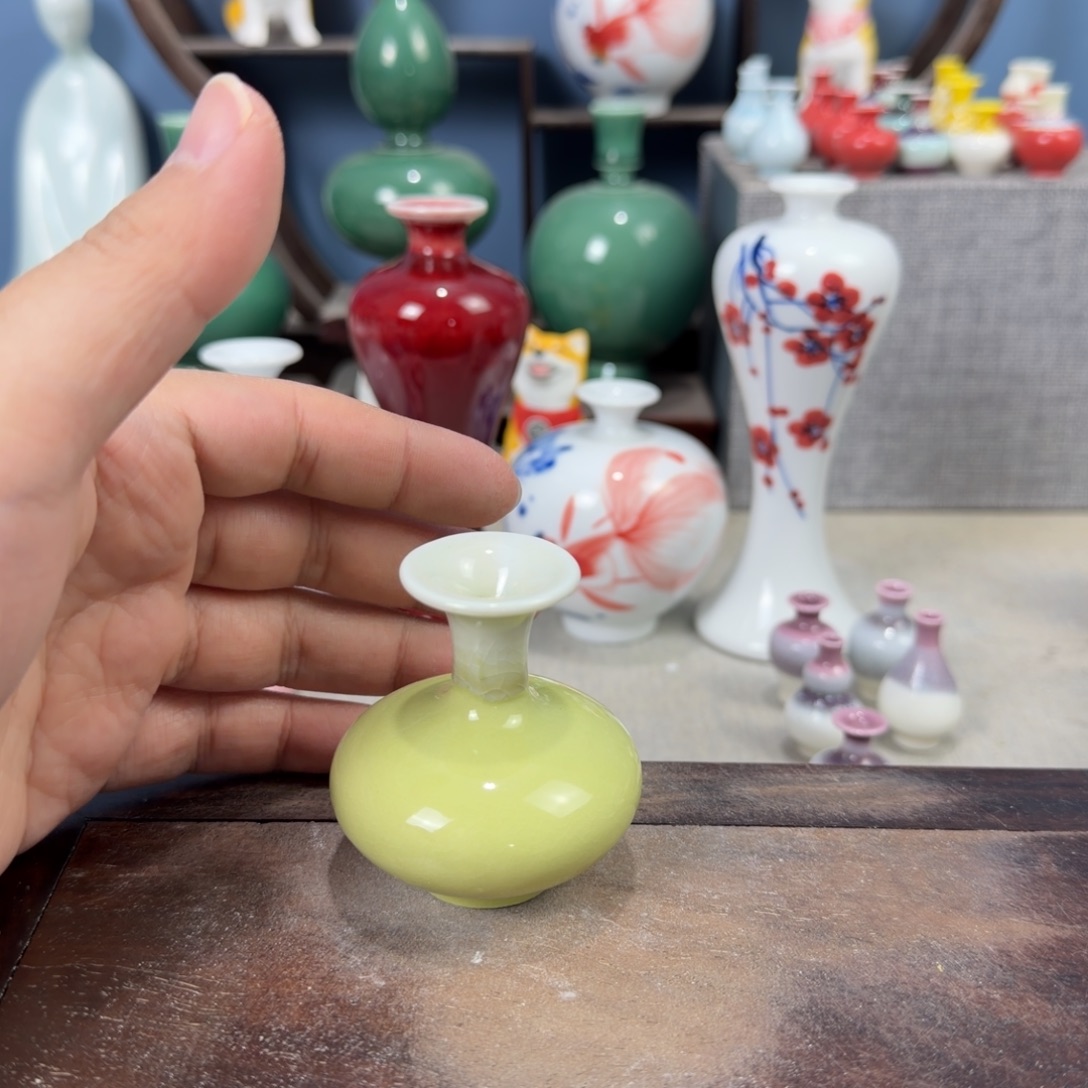 陶瓷手工小花器摆件