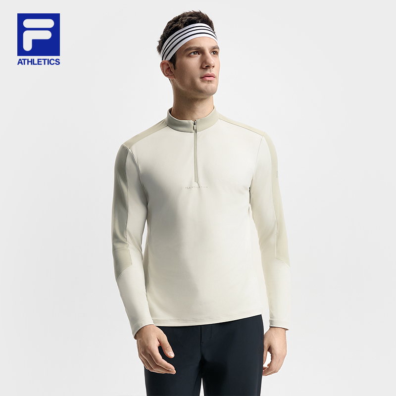 FILA斐乐【半拉链长袖T恤】【欧若动感风】男速干高弹A11M511223F