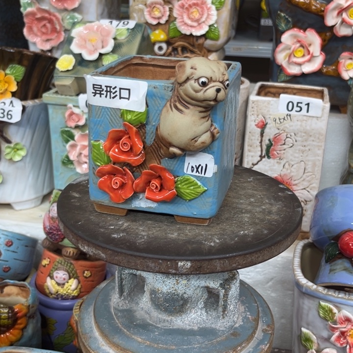 紫砂花盆粗陶材质多肉花盆