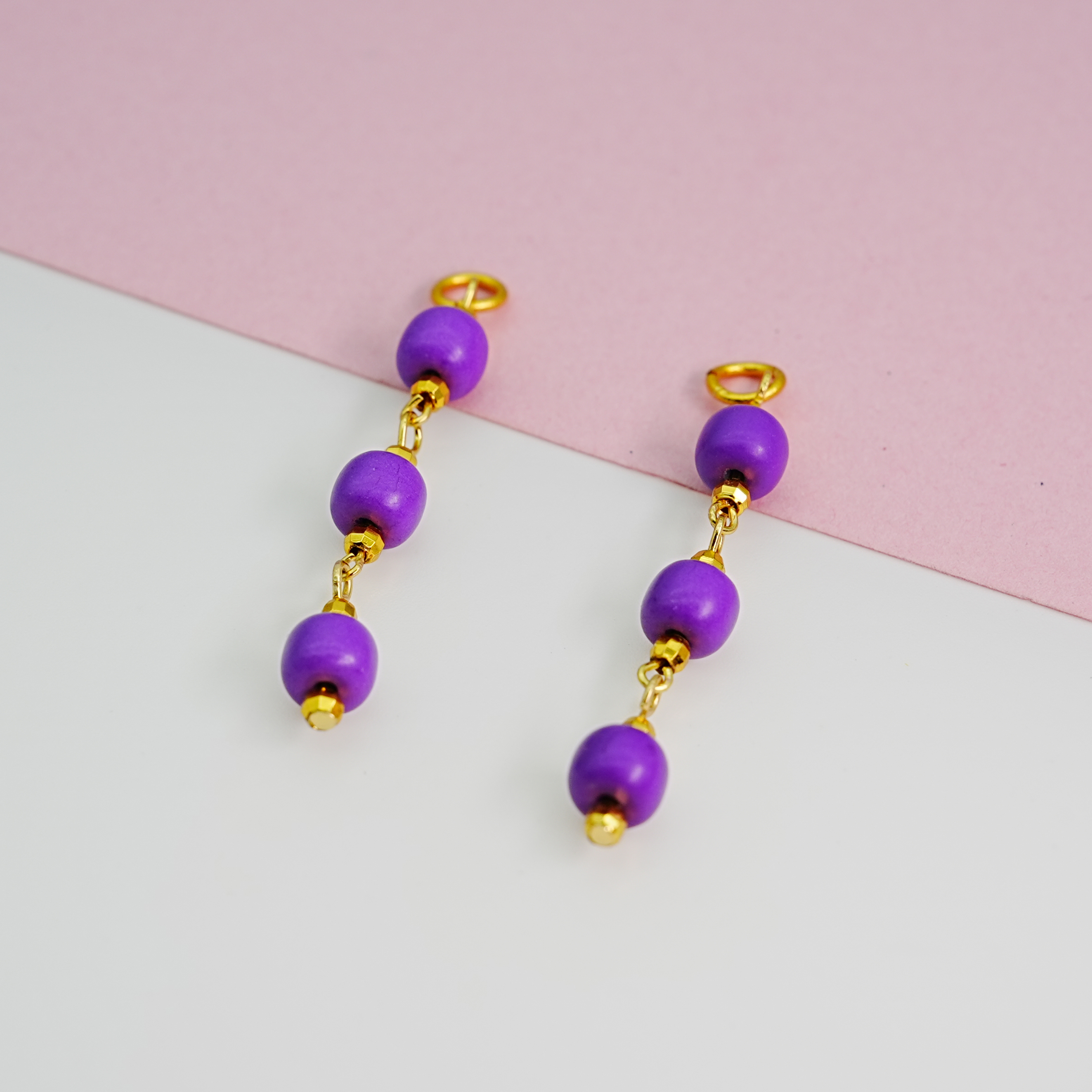 紫气东来耳饰女款轻奢小众设计高级感珠宝首饰手工diy配饰材料包