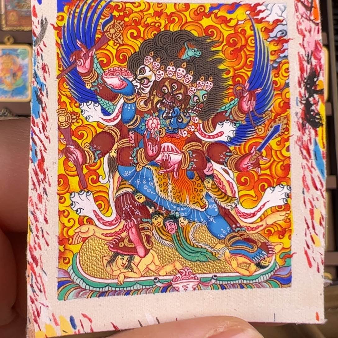 不***华吊坠马头明唐卡绘画作品