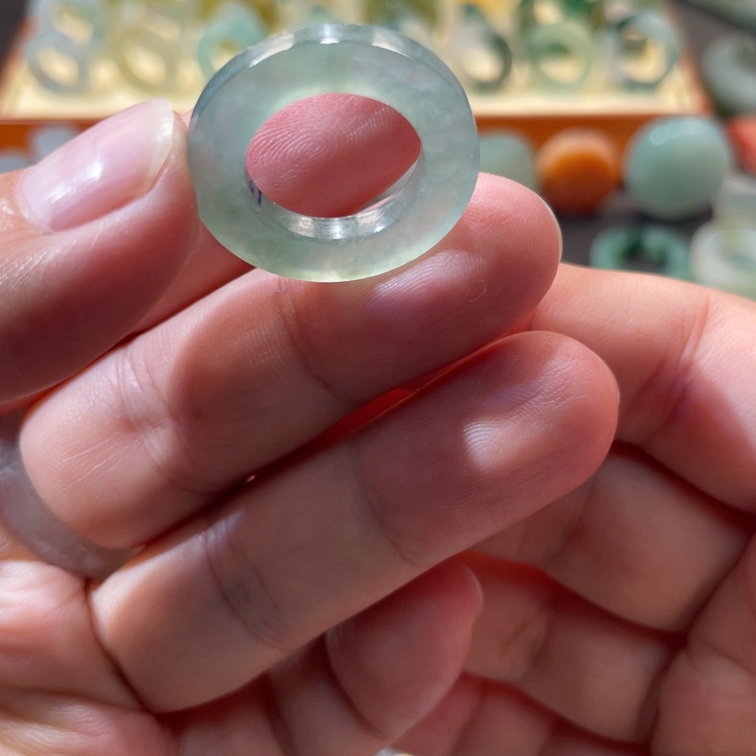 定制翡翠未镶嵌天然翡翠10-21冰蓝