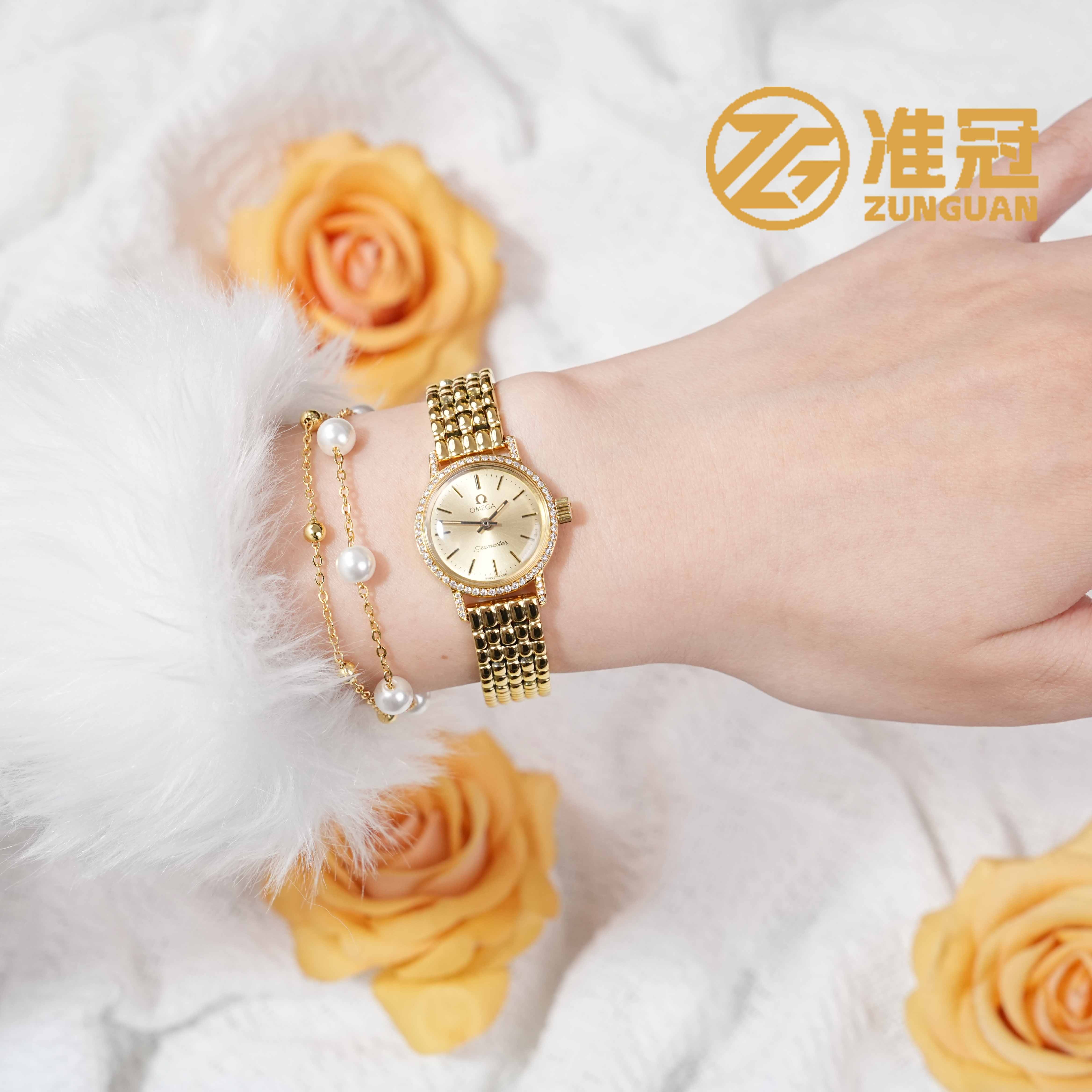 95新 Omega/欧米茄 20mm手动机械QC4306海马瑞士名表