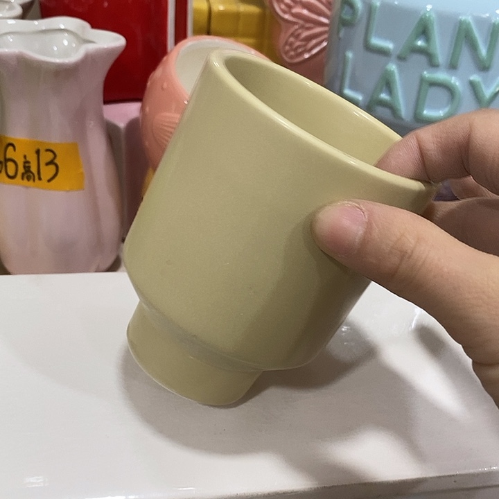 陶盆有孔 瑕疵针孔漏釉介意勿拍外口 8外高10