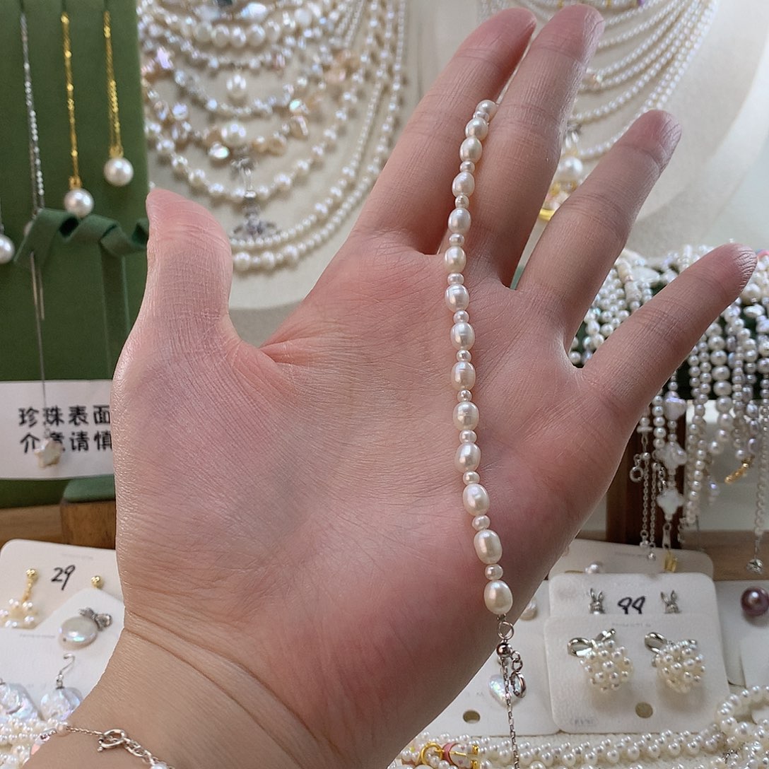 手绳淡水珍珠银S925镶嵌