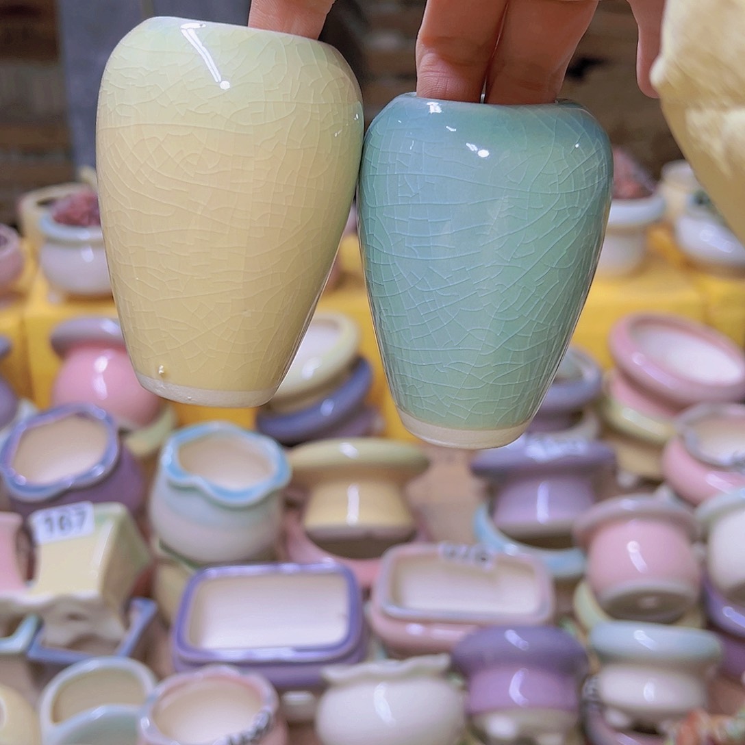 红陶陶瓷花盆满12包邮