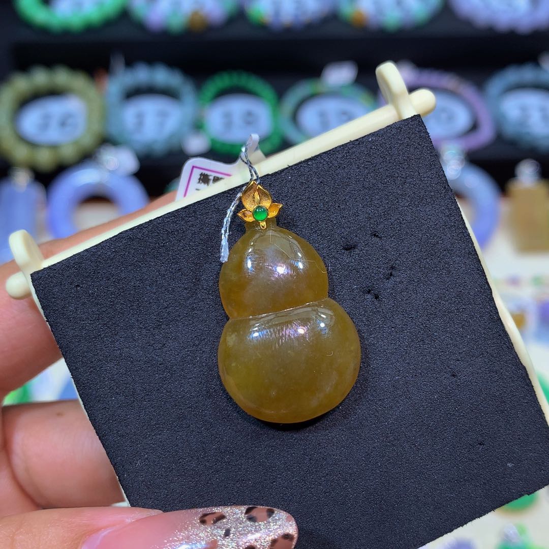 翡翠18K金镶嵌手链