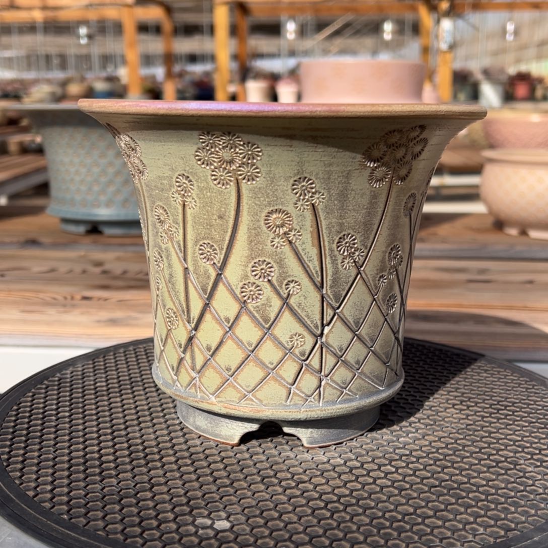 大盆1227-007E百合外口17.5cm