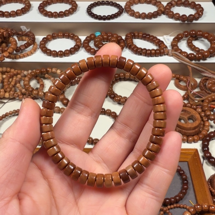 库克手串库克菩提4*7药片珠单圈普挑款