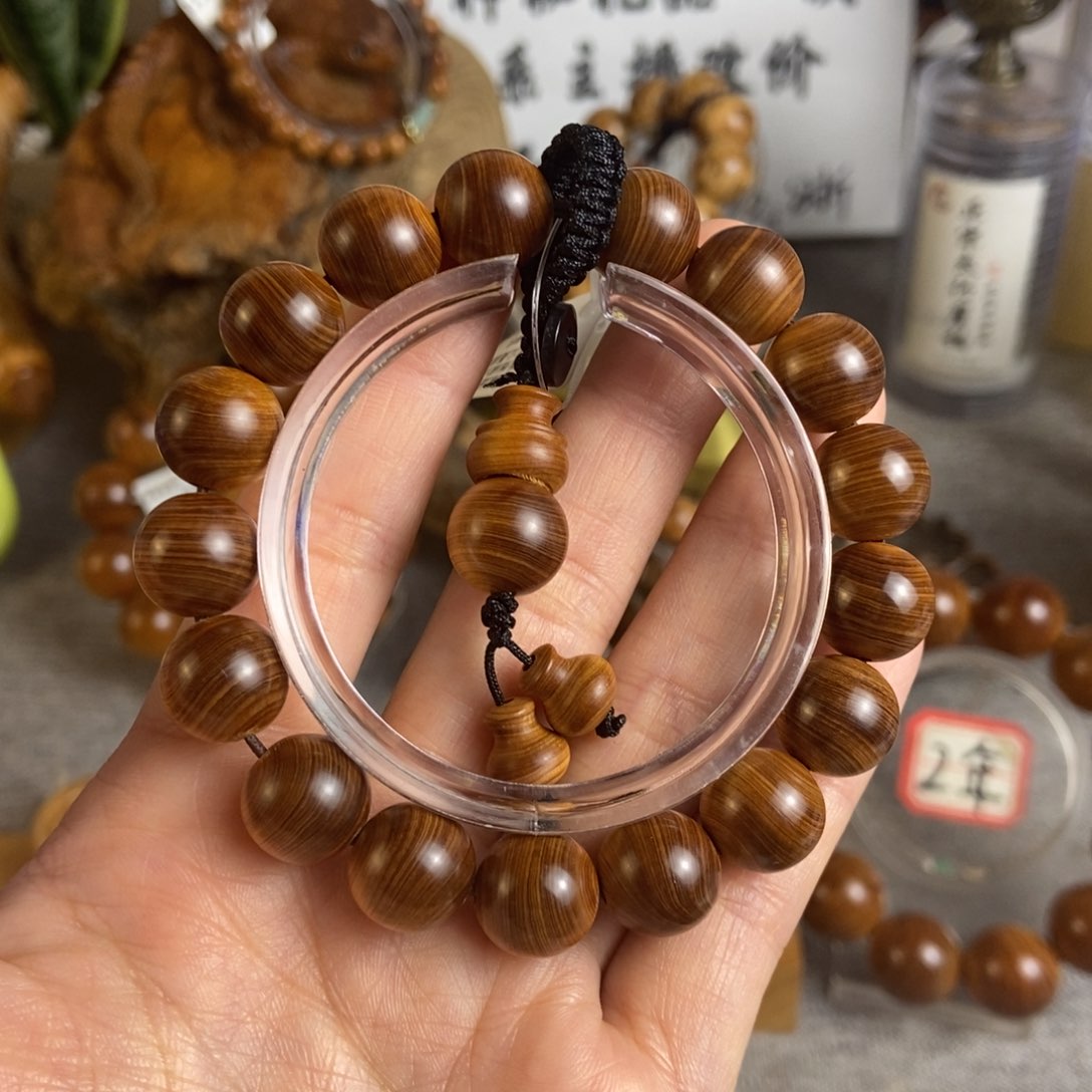 柏木（崖柏）手串/手链北太行高崖黑油骨料12