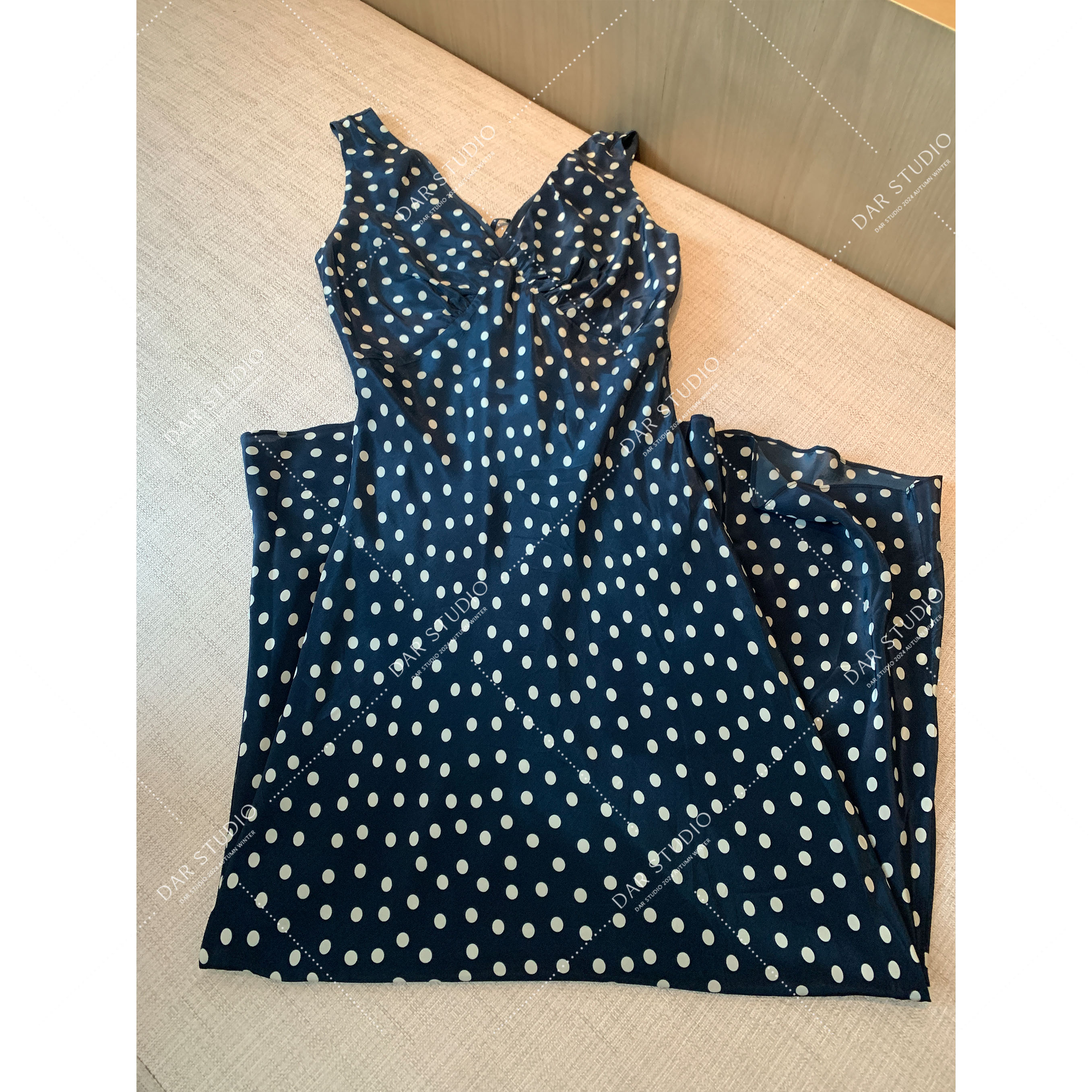 DAR STUDIO 深圳货【波点连衣裙】2025夏季新款波点无袖连衣裙88446