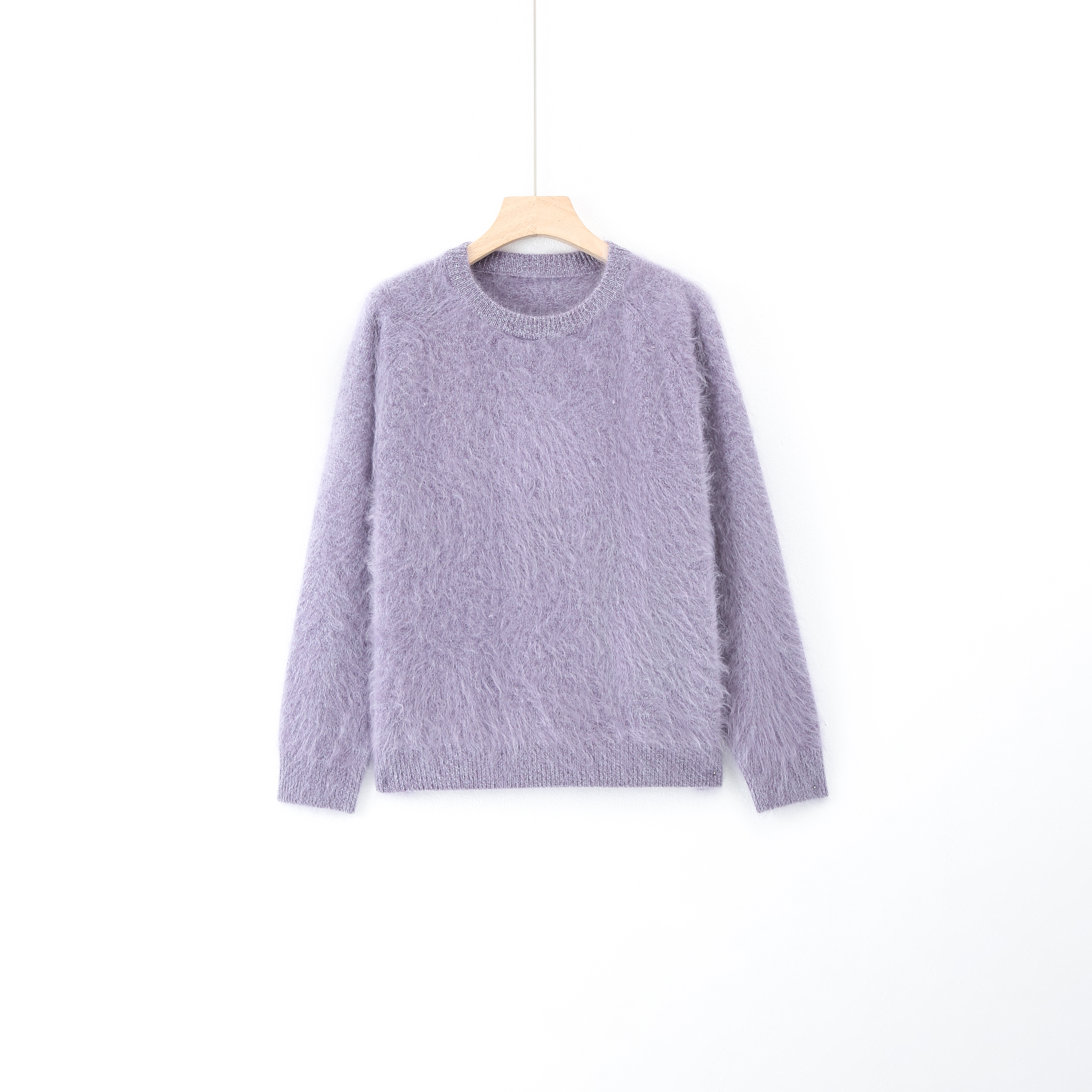 【大侄子羊绒】100山羊绒高奢拉绒冬季圆领加厚百搭针织衫2665