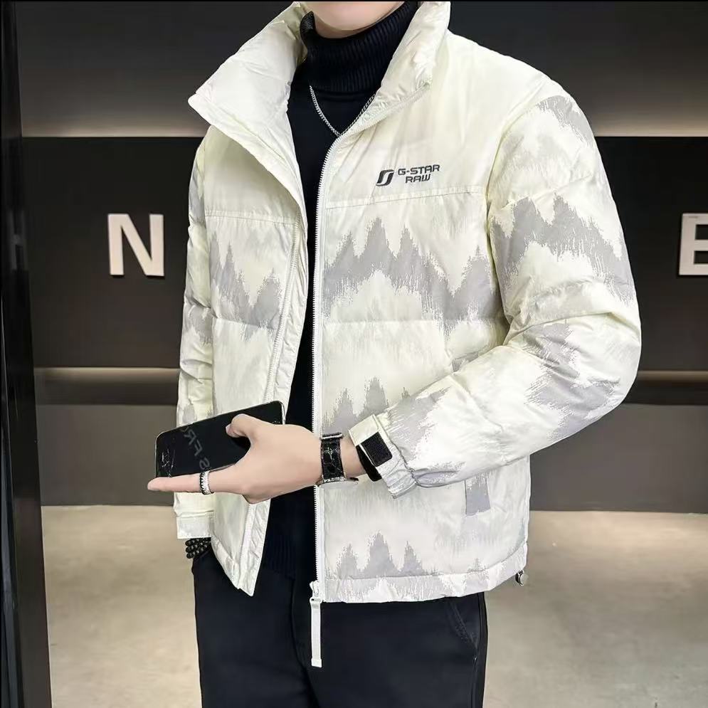 2025冬季新款雪山印花立领高级感保暖防寒外套-5830