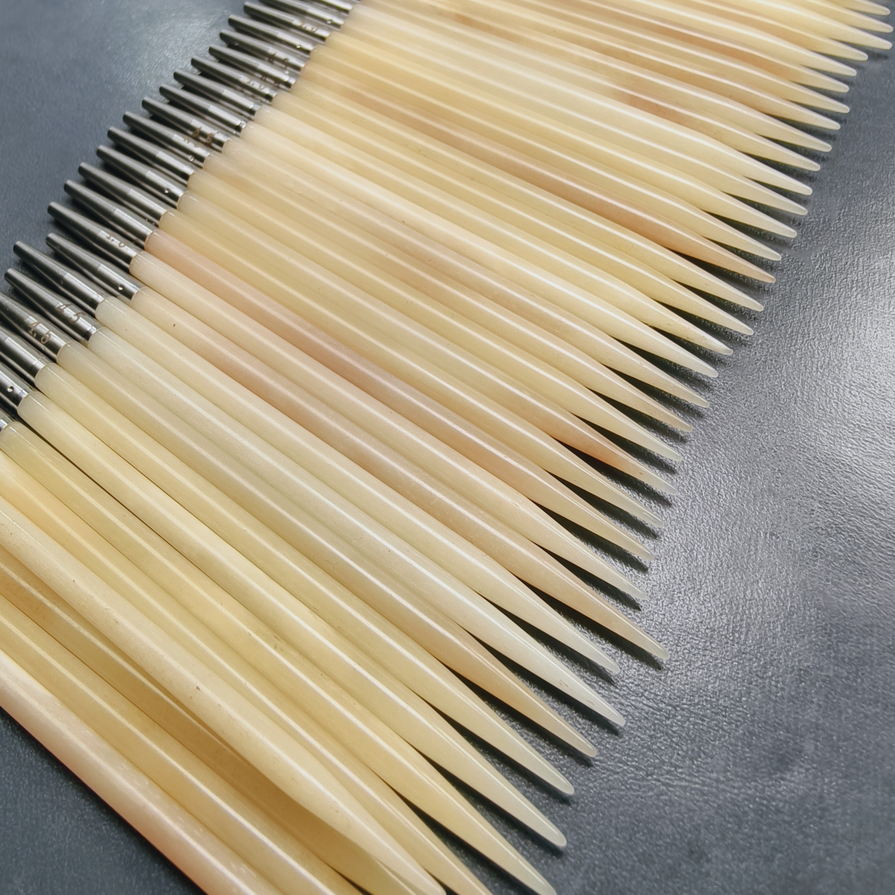 手磨牛骨骨（圆）针毛衣针身子特价纯手工打磨