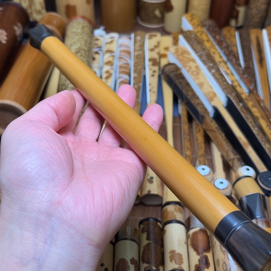 x***c扇子老玉竹螺丝口牛角线香筒