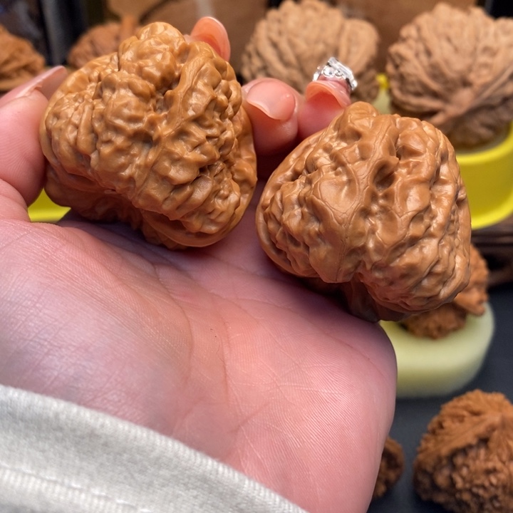 任***骋把件文玩核桃067三角蛙43