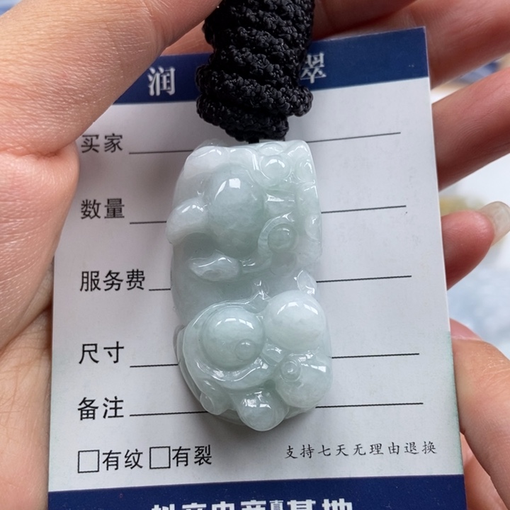翡翠未镶嵌颈饰霸王貔貅