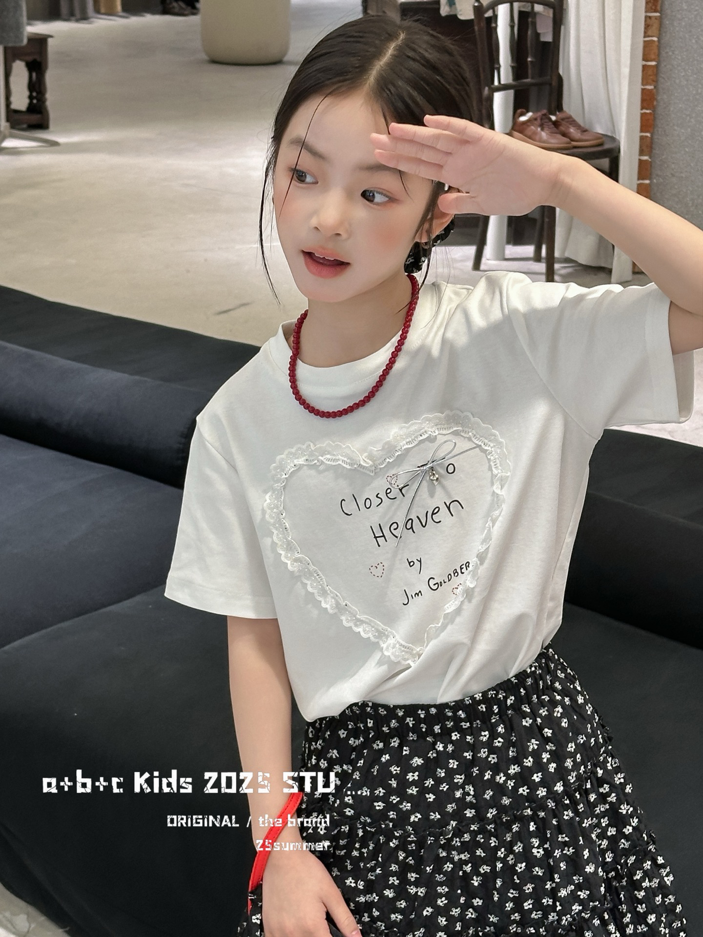 洋气爆款夏装套装中大童短袖T恤裙子两件套