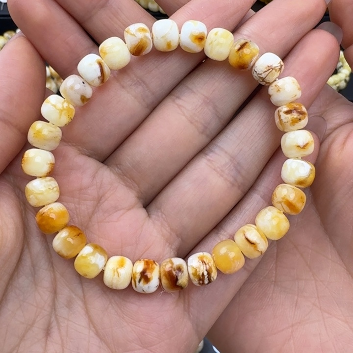 琥珀珠宝奇石未镶嵌沁色花蜡8