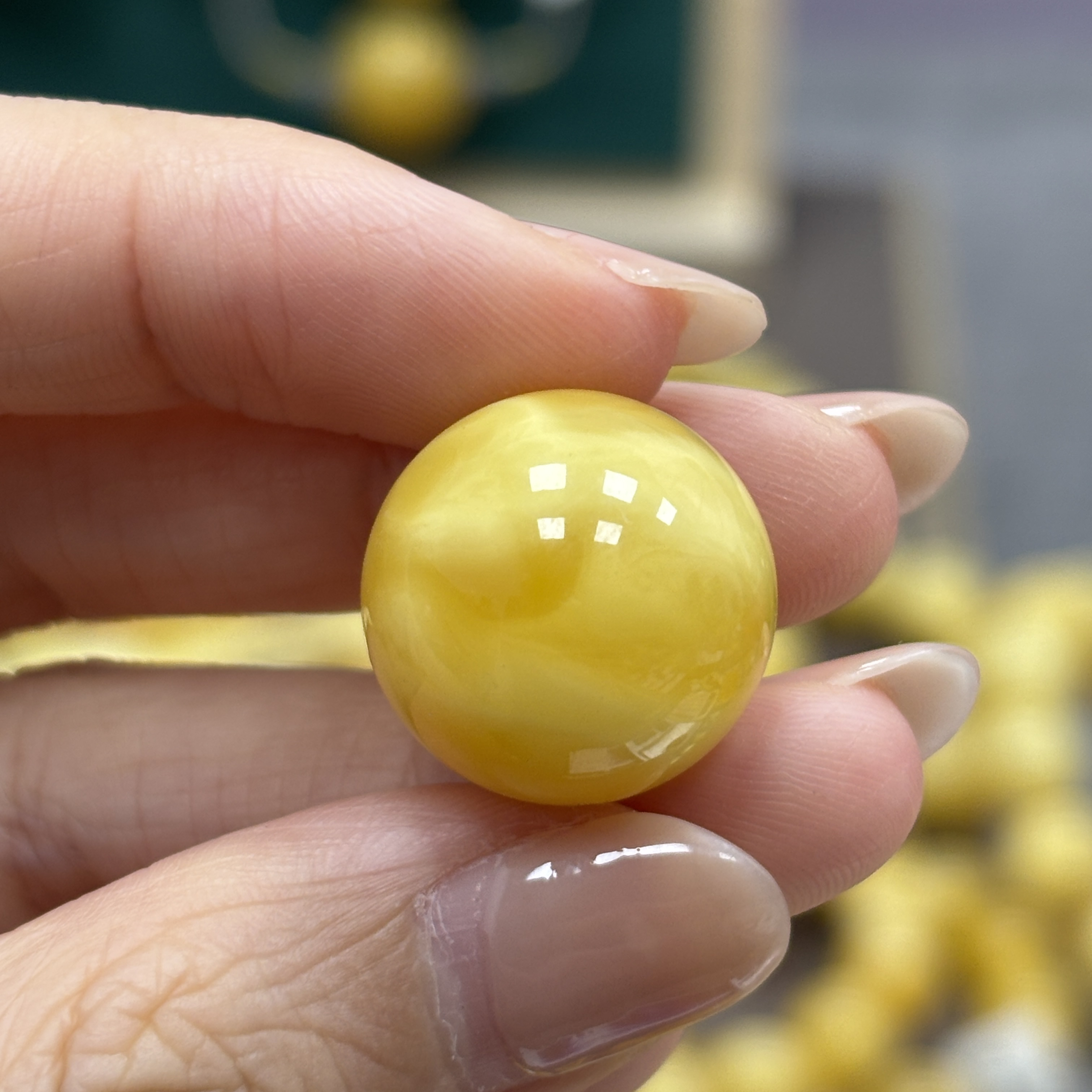 17.3mm 小妖珠宝天然原矿琥珀蜜蜡