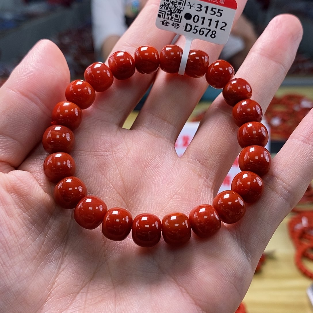 南红玛瑙瓦西 9mm  多样性发一未镶嵌