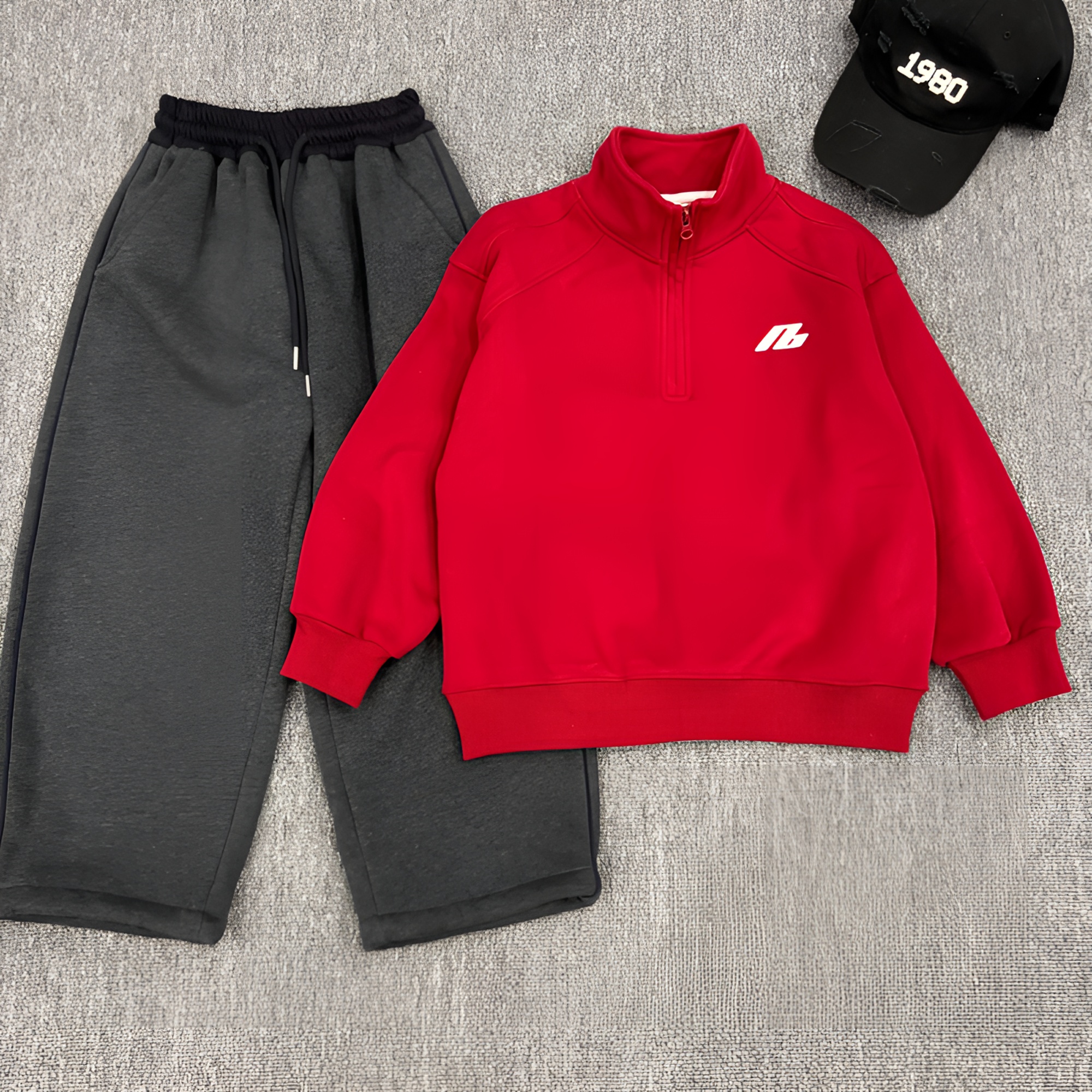 【小哥童装】冬季半拉链拉链立领卫衣加厚加绒长袖中大童卫衣4578