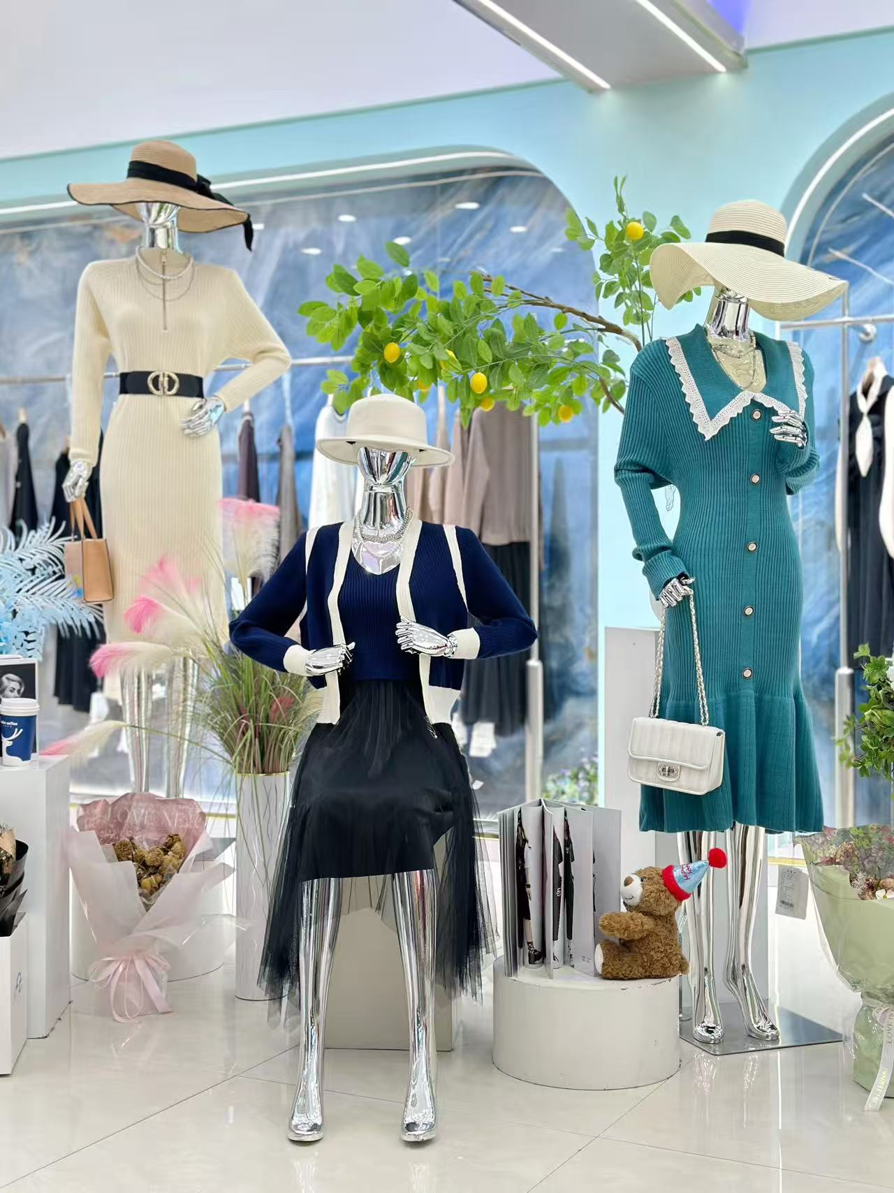 新品秋冬女装连衣裙新款时尚气质显瘦长袖复古法式韩版中长款拼接