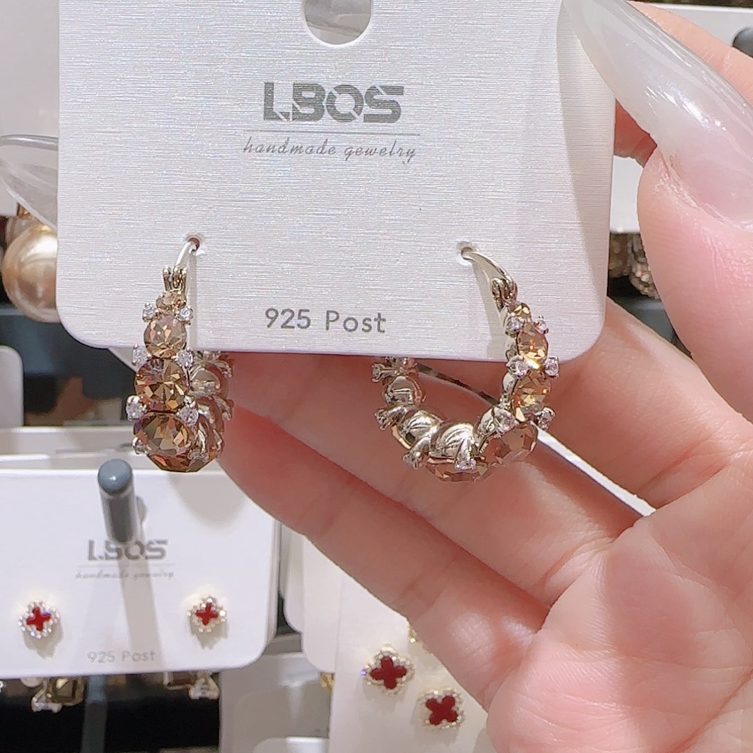 锆石铜合金925银耳环