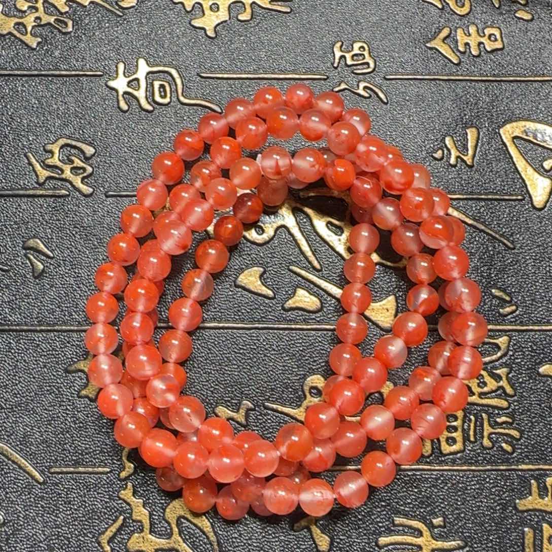 未镶嵌原矿冰飘多圈卡6+（多样性发其一）南红玛瑙