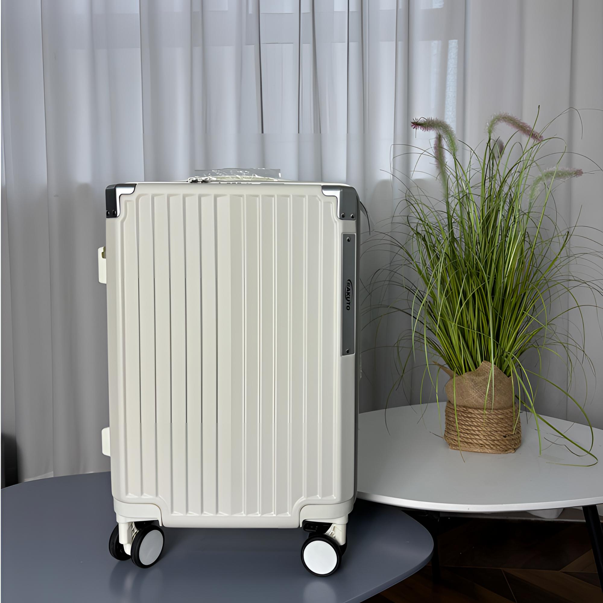 出口日本抗压大容量USB接口旅行箱潮流时尚简约色轻奢