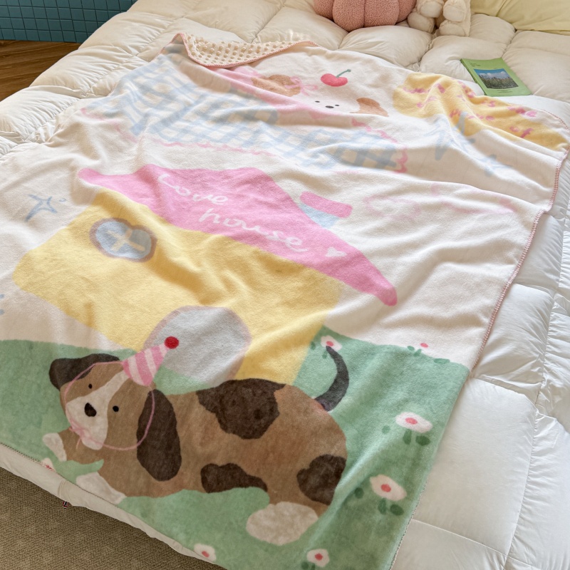 【超级红】全消光大版数码牛奶绒豆豆毯