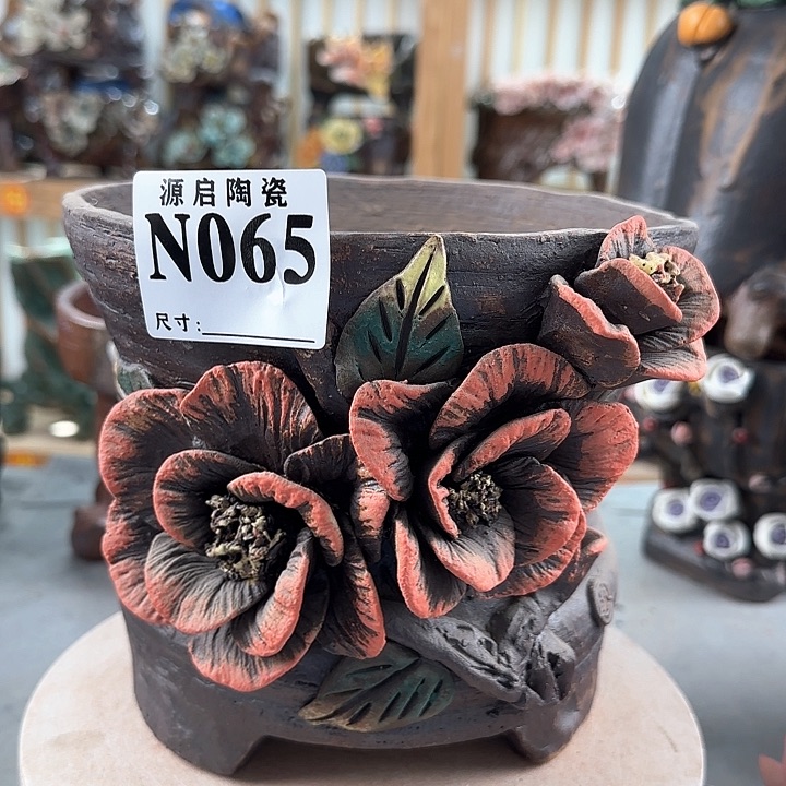 紫砂花盆景德镇陶瓷多肉花盆065