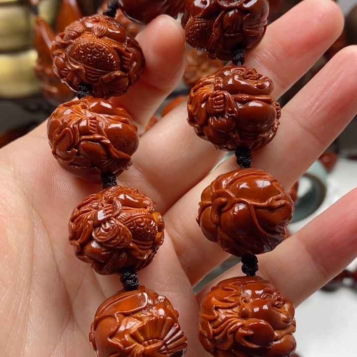 橄榄核吊坠皆*圆回血回血