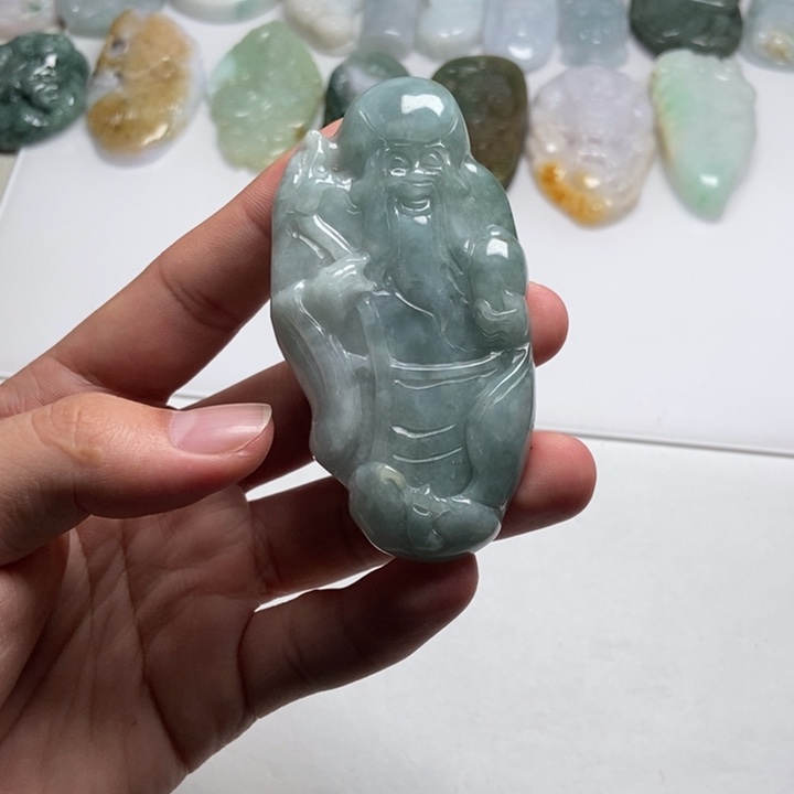 翡翠未镶嵌颈饰寿星21