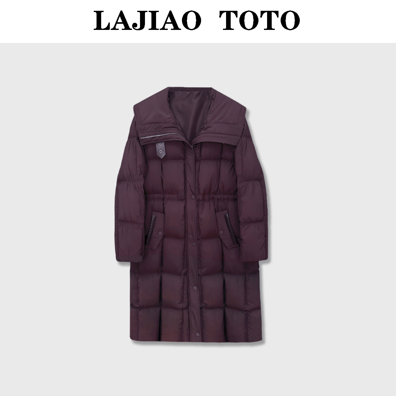 LAJIAO TOTO 冬季保暖轻奢高级感女士90匈牙利鹅绒服外套#85839