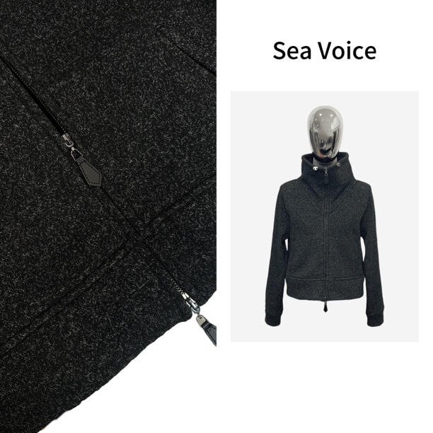 新款小众设计连帽宽松显瘦羊毛外套5658