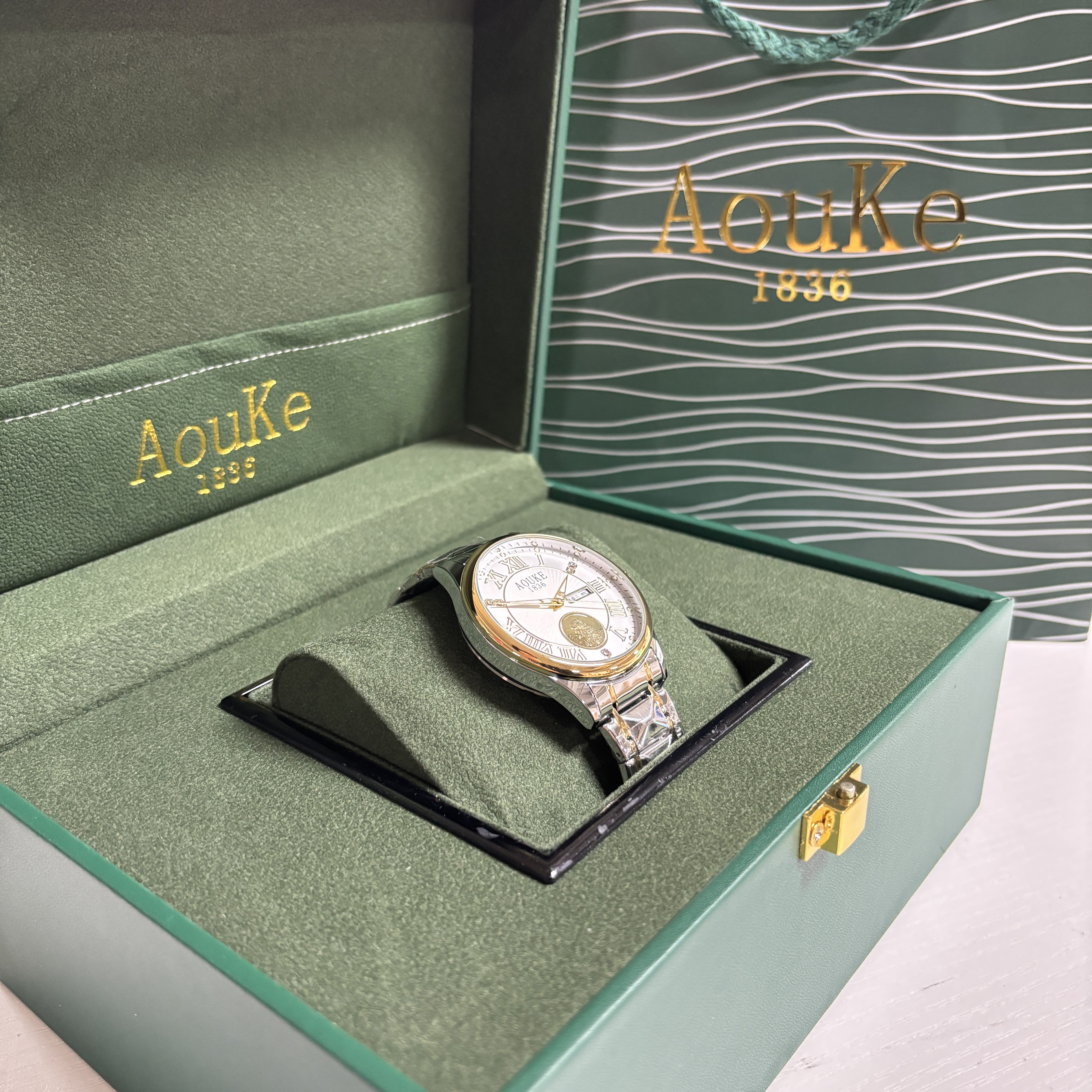 经典福禄系列时尚百搭镂空防水夜光男士全自动腕表kk068