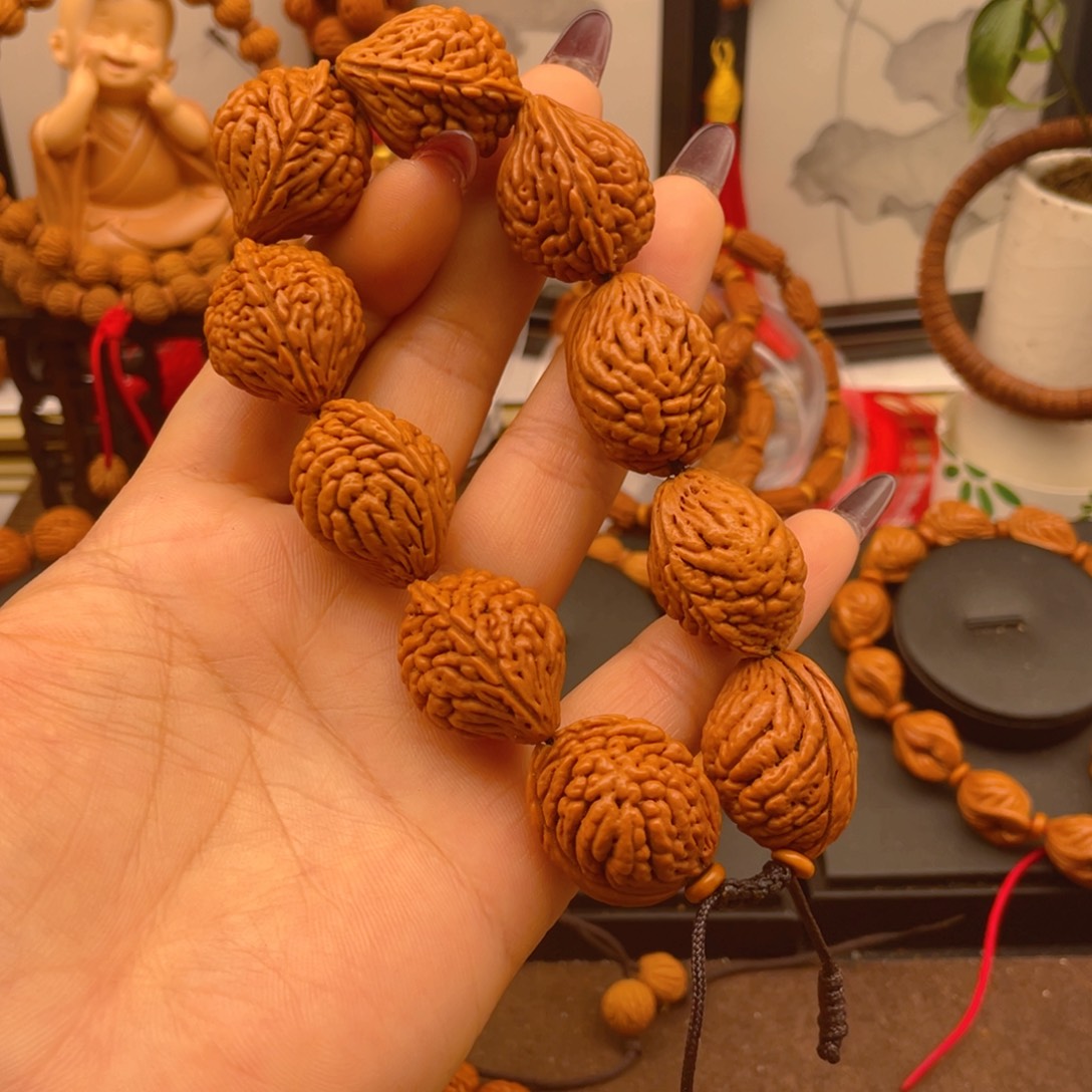 桃核手串野生桃枭21尺