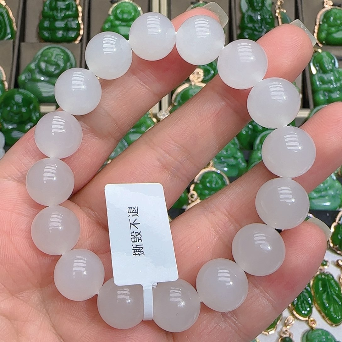 和田玉（白玉）手链未镶嵌