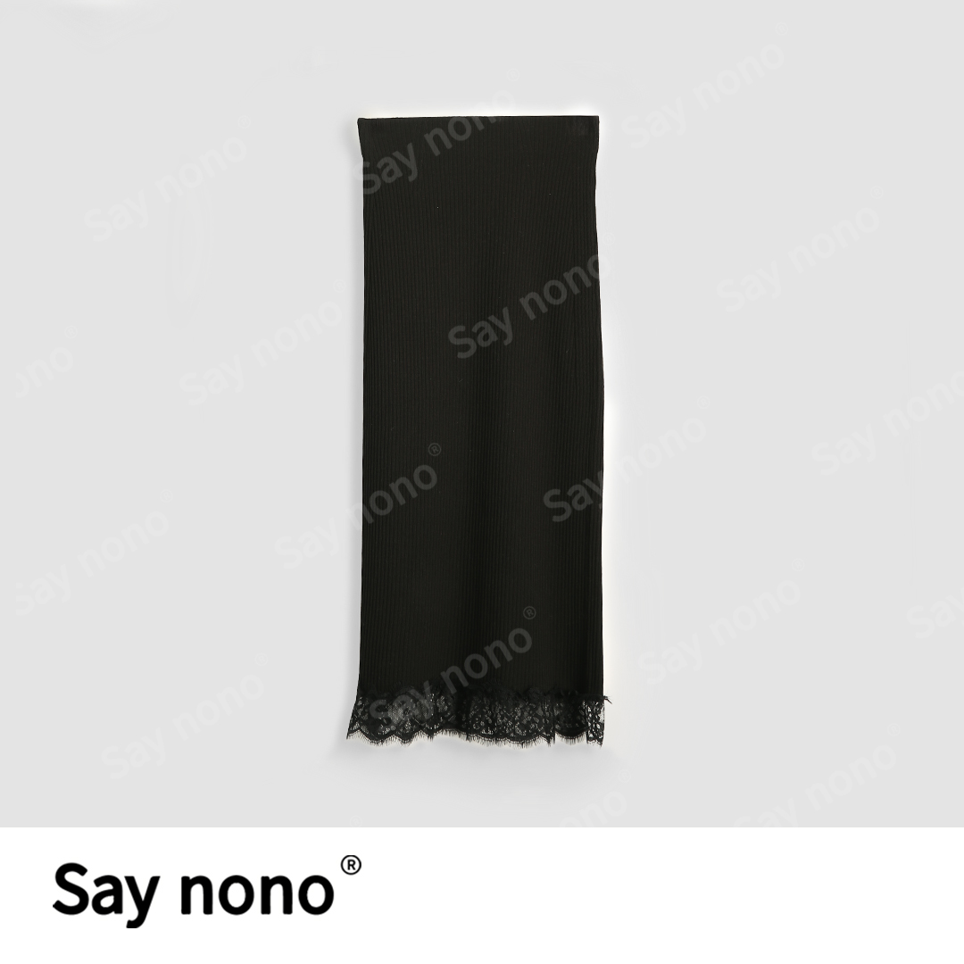 懒猫nono│Saynono＿简约包臀针织半身裙女/T25051