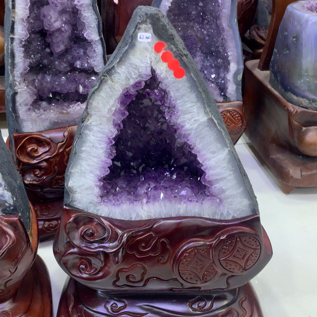 水晶紫水晶摆件未镶嵌