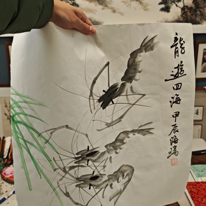 国画贾海瑞老师现场定制