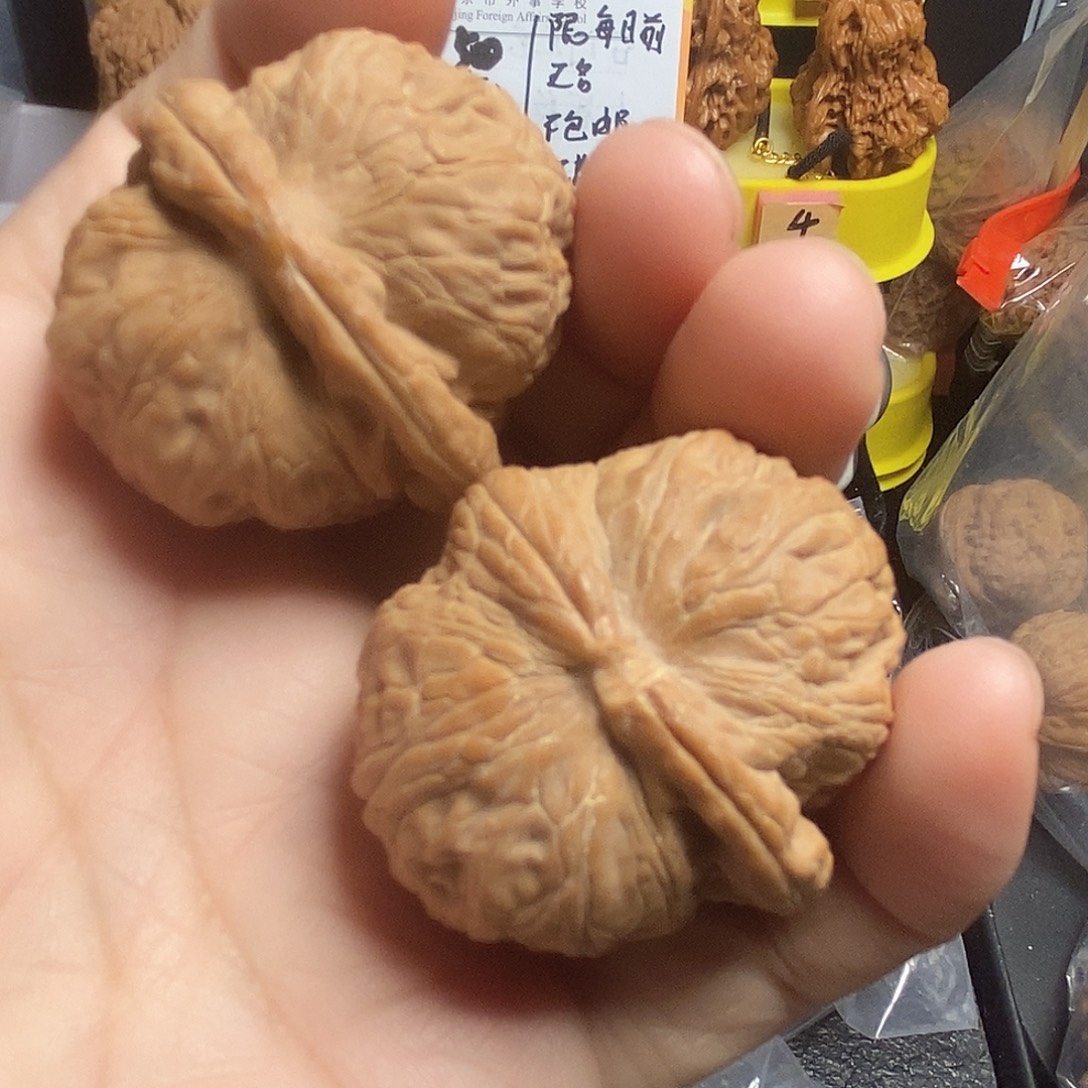 霖***吊坠文玩核桃元宝42修尖